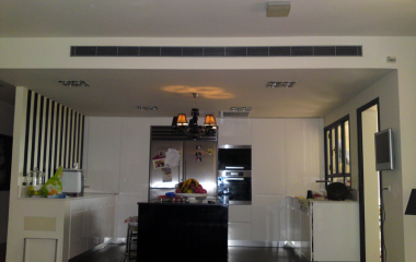 Installation of a split system in the kitchen