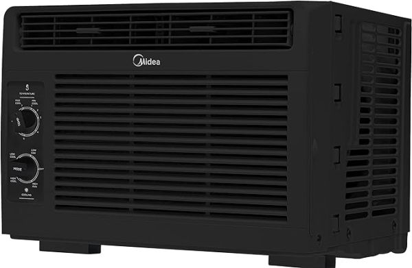 Midea 5,000 BTU 115V Mechanical Window Air Conditioner, Black