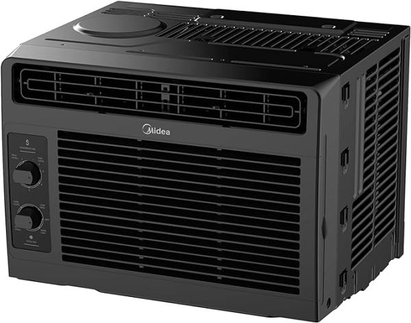 Midea 5,000 BTU 115V Mechanical Window Air Conditioner, Black