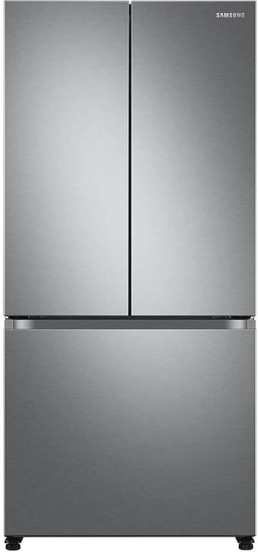 SAMSUNG RF18A5101SR 18 cu. ft. Smart Counter Depth 3-Door French Door Refrigerator in Stainless Steel