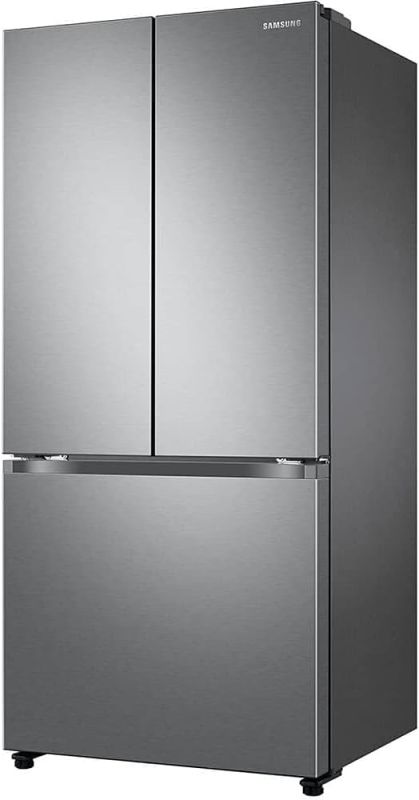 SAMSUNG RF18A5101SR 18 cu. ft. Smart Counter Depth 3-Door French Door Refrigerator in Stainless Steel